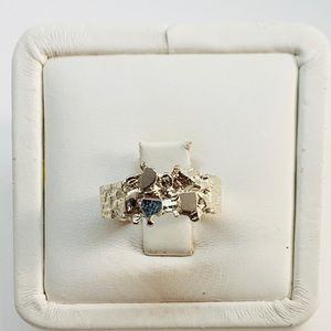 925 Sterling silver nugget ring Size 7.5